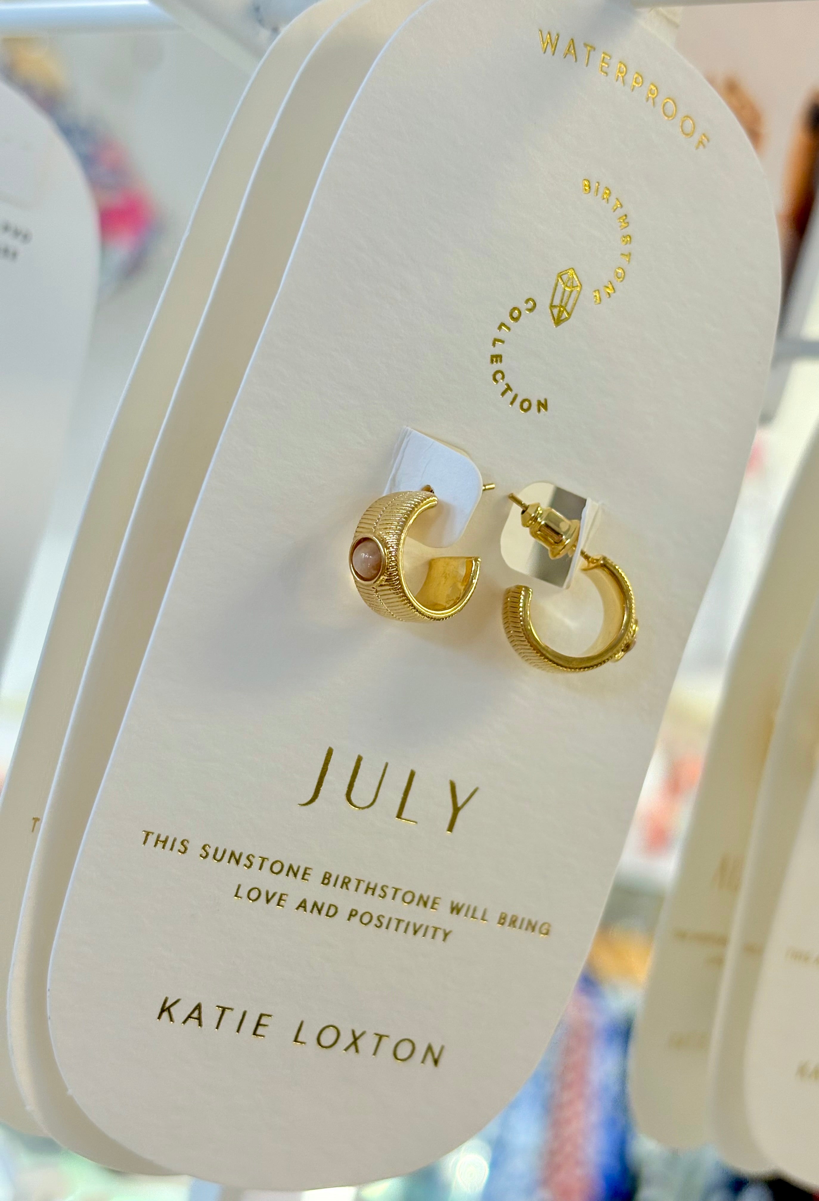 Katie Loxton Waterproof Birthstone Earrings - July