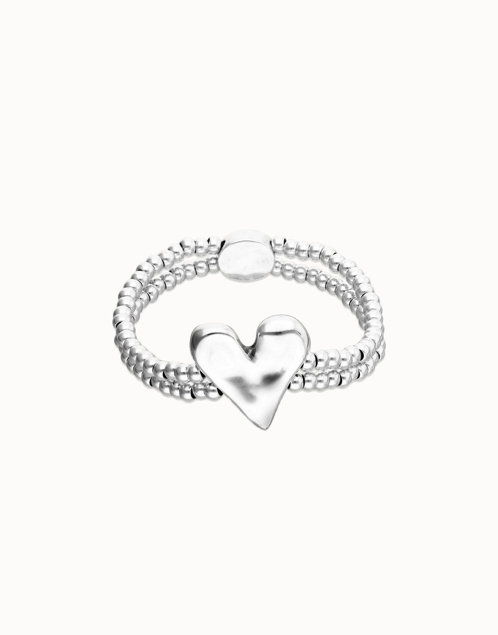 Uno de 50 Double elastic bracelet with heart detail