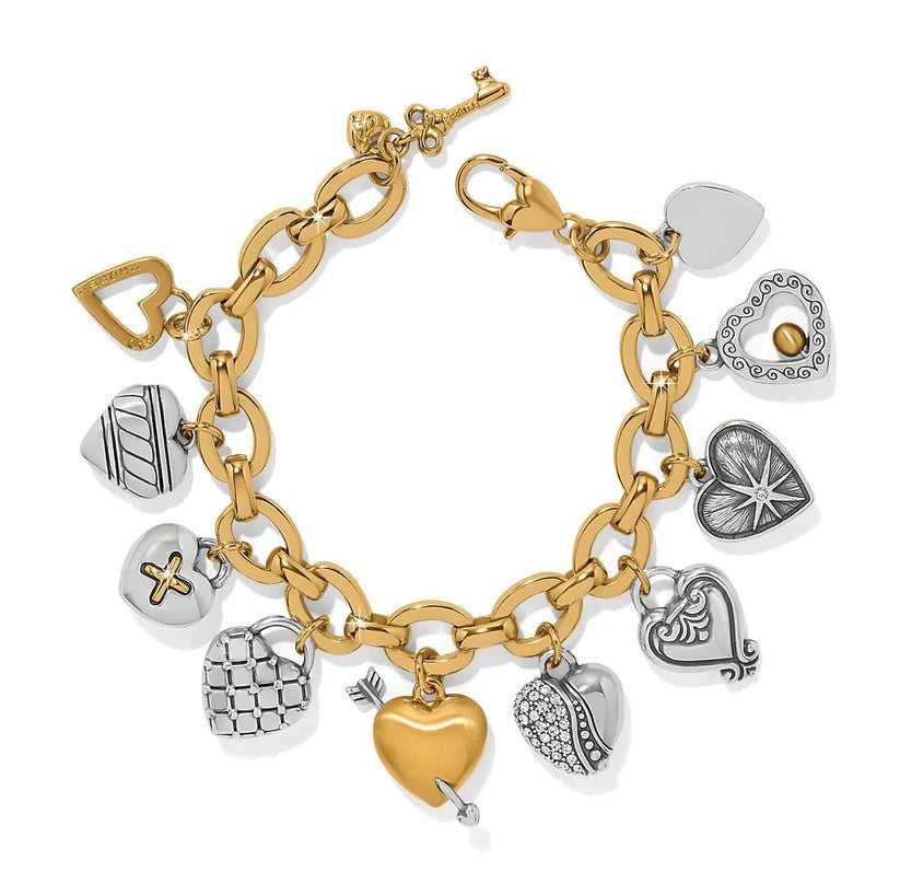 Brighton One Heart Large Charm Bracelet