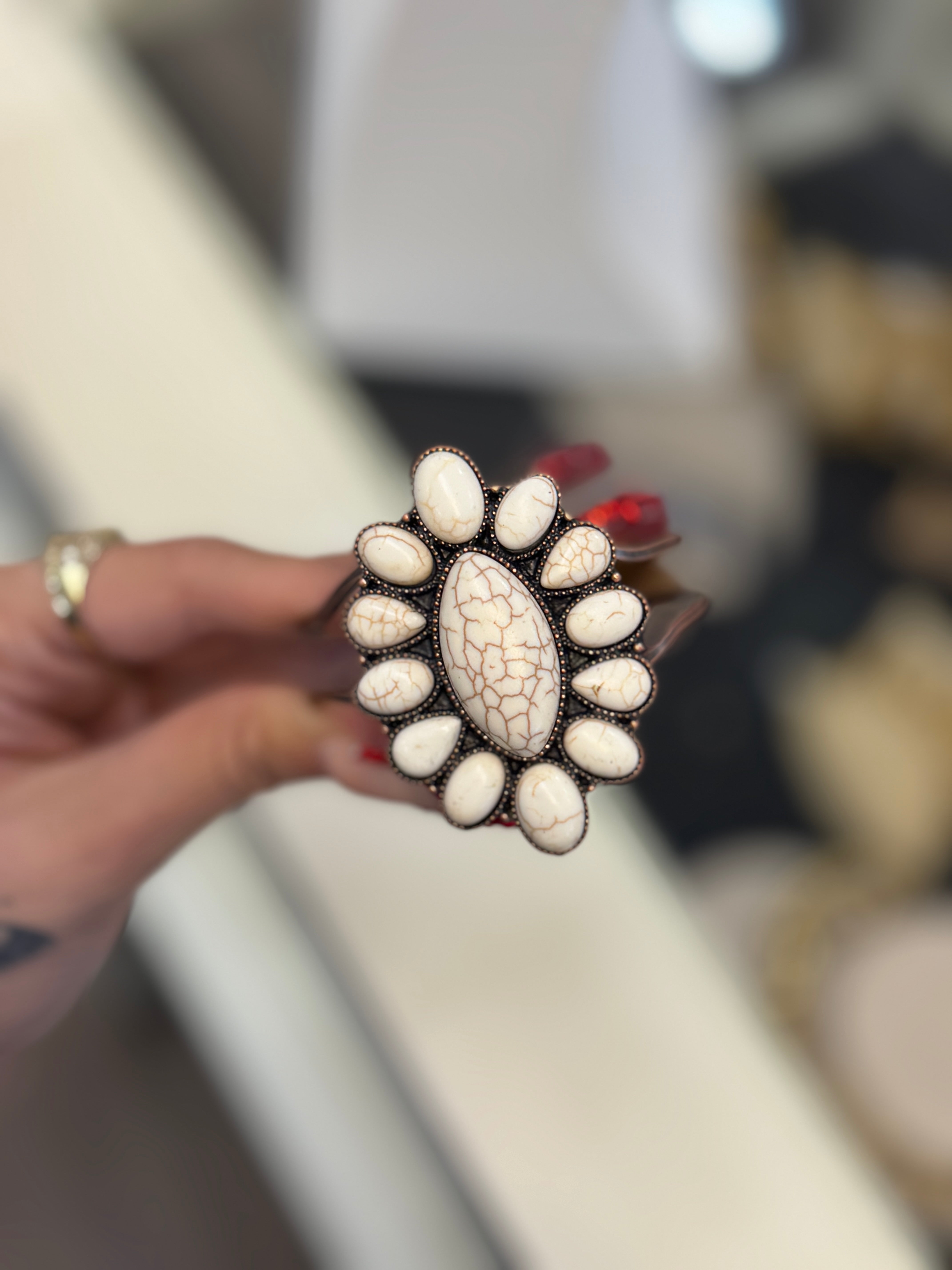 White Squash Blossom Bracelet