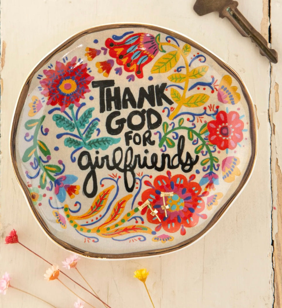 Natural Life Artsy Trinket Dish - Girlfriends