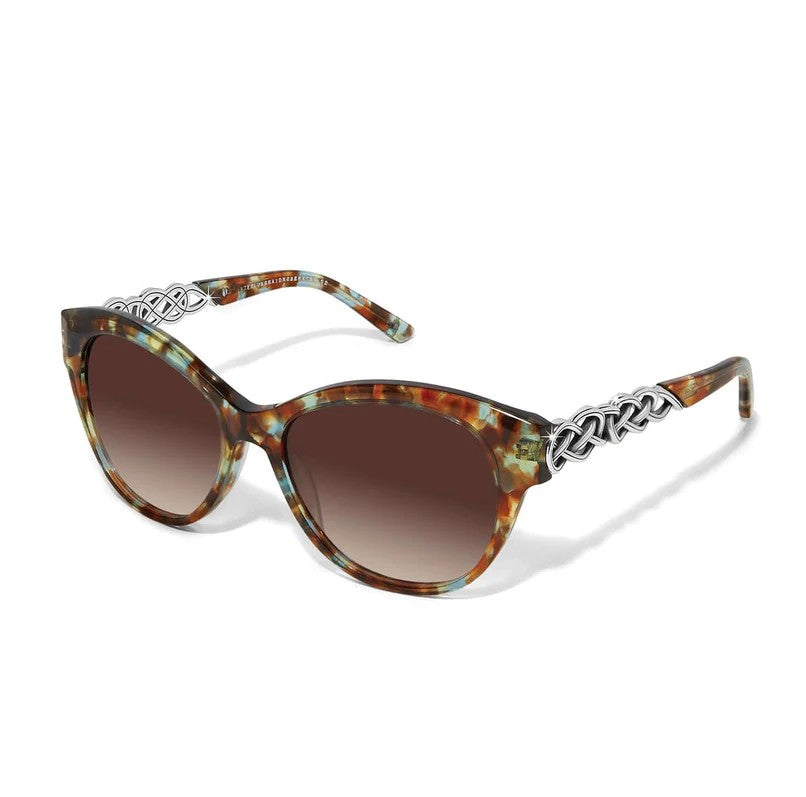 Brighton Interlok Braid Blue Havana Sunglasses