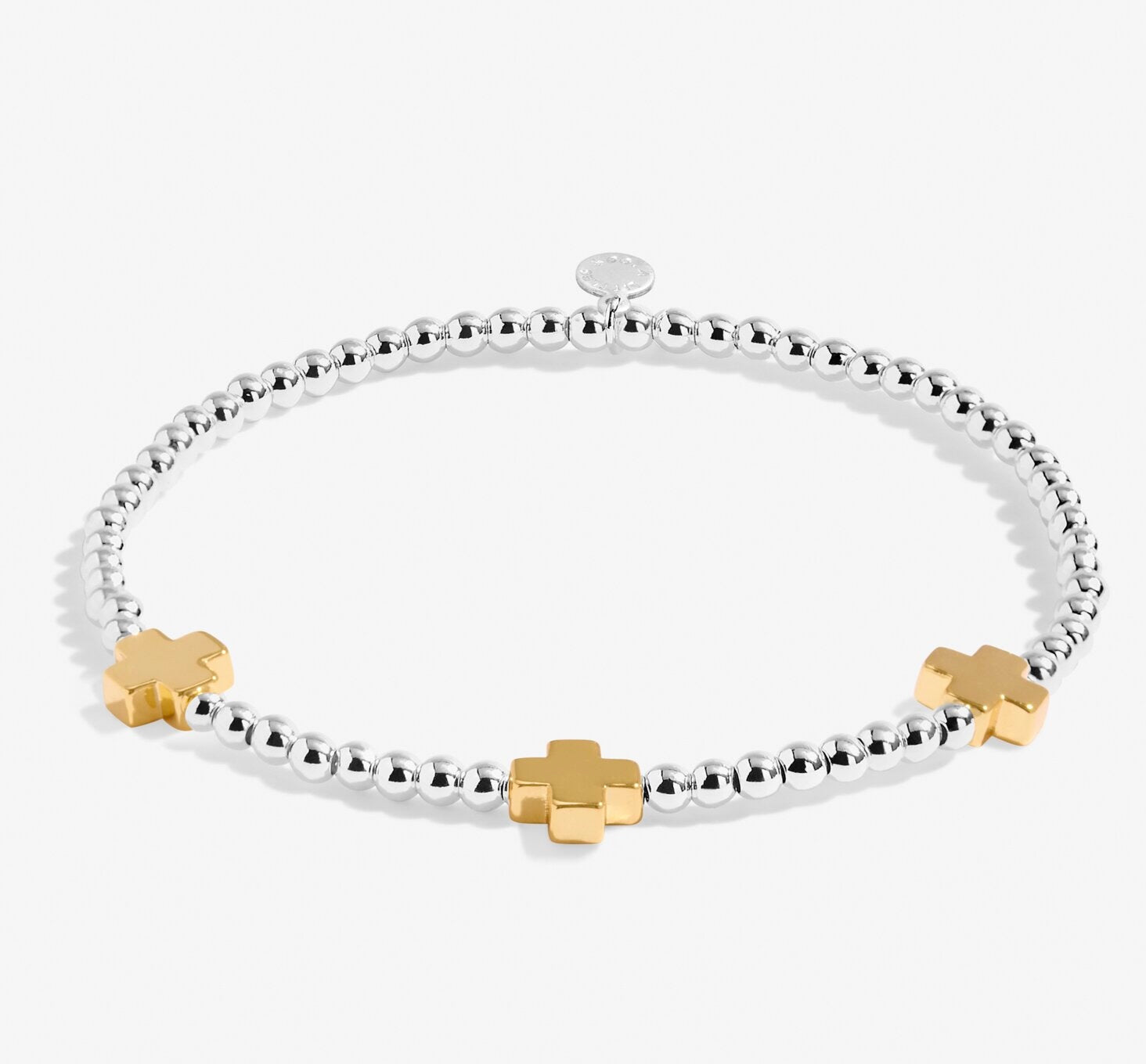 A Littles & Co. A Little 'Pray Believe Receive' Bracelet In Silver And Gold-Tone Plating