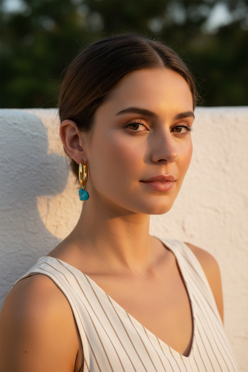 Gorjana Turquoise Cove Hoops