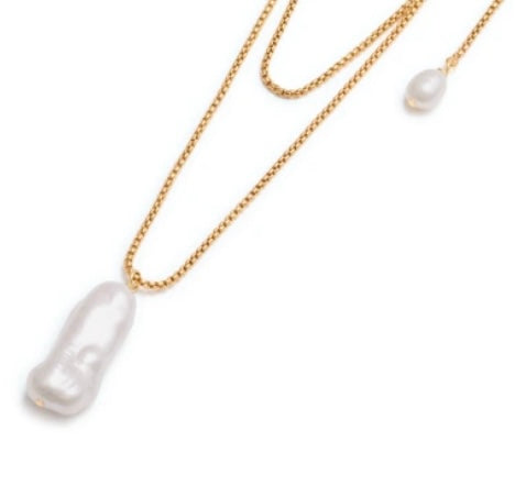 Katie Loxton Waterproof Pearl Lustre Lariat Necklace