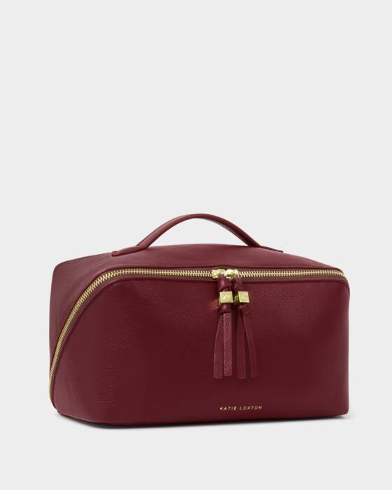 Soho Large Make Up & Wash Bag - Cherry
