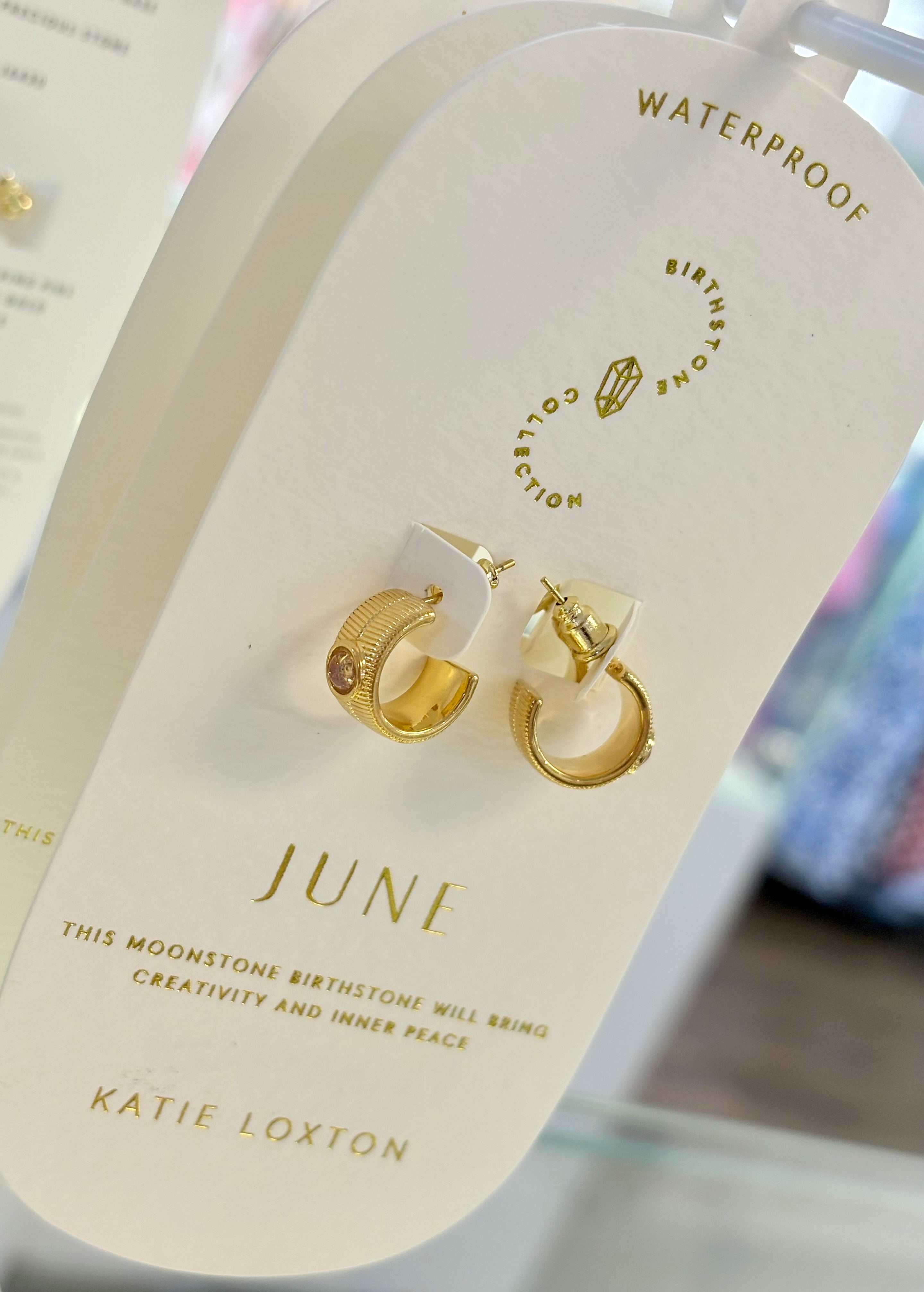 Katie Loxton Waterproof Birthstone Earrings - June