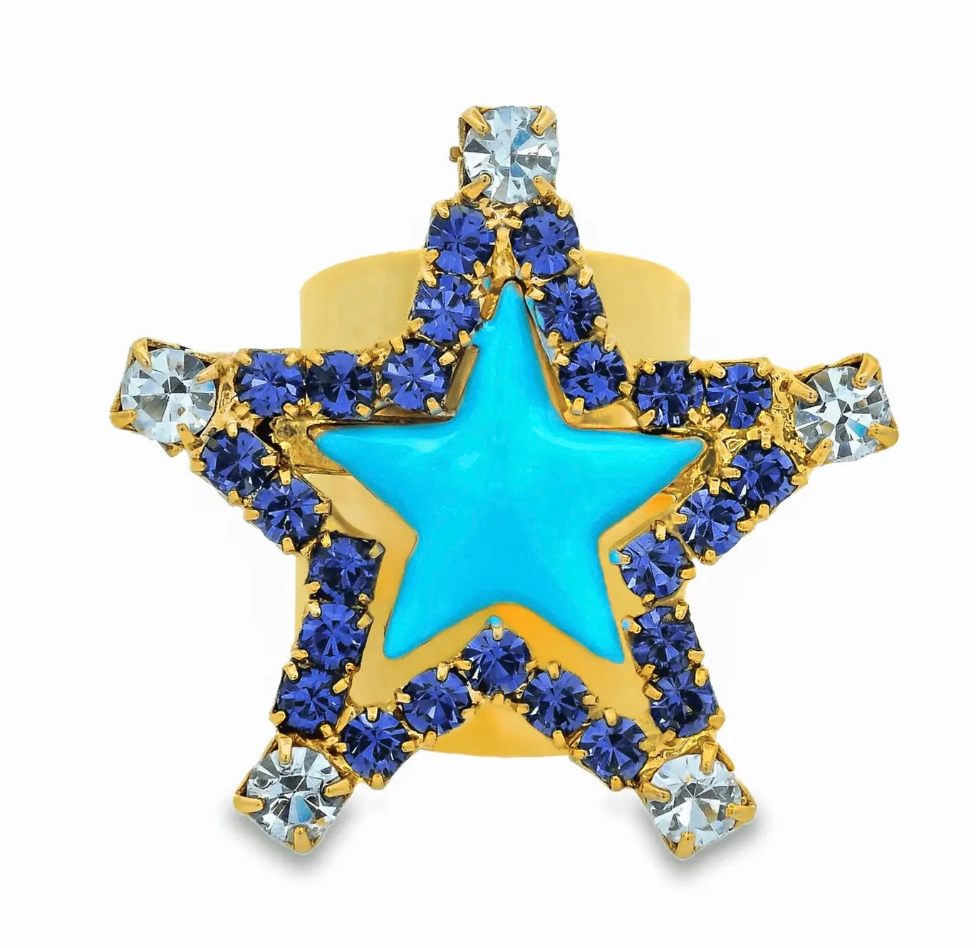 Tova Super Star Ring - Enamel Light Blue