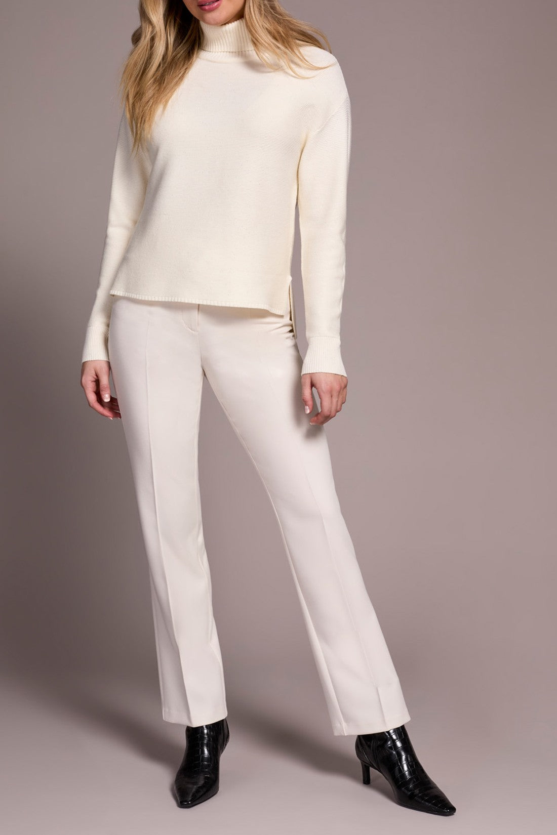 Turtleneck Sweater-Cream