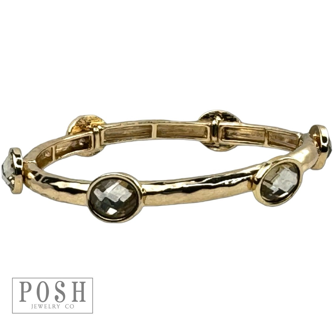 Champagne Faceted Oval Crystal Bracelet