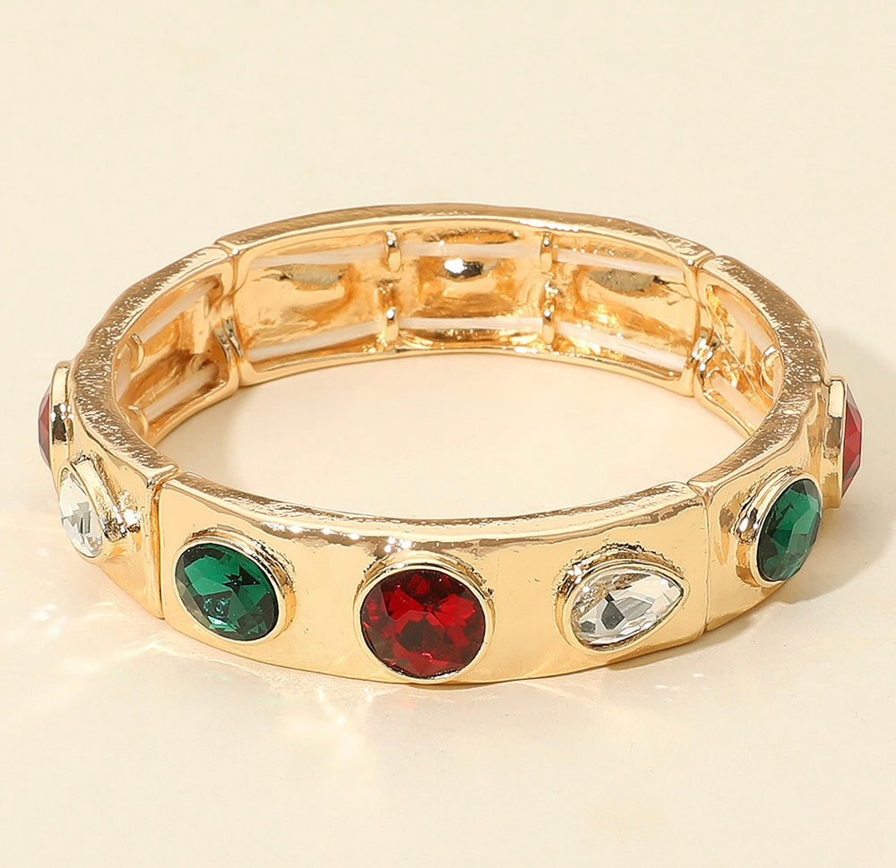 Stone Embellished Stretch Bracelet