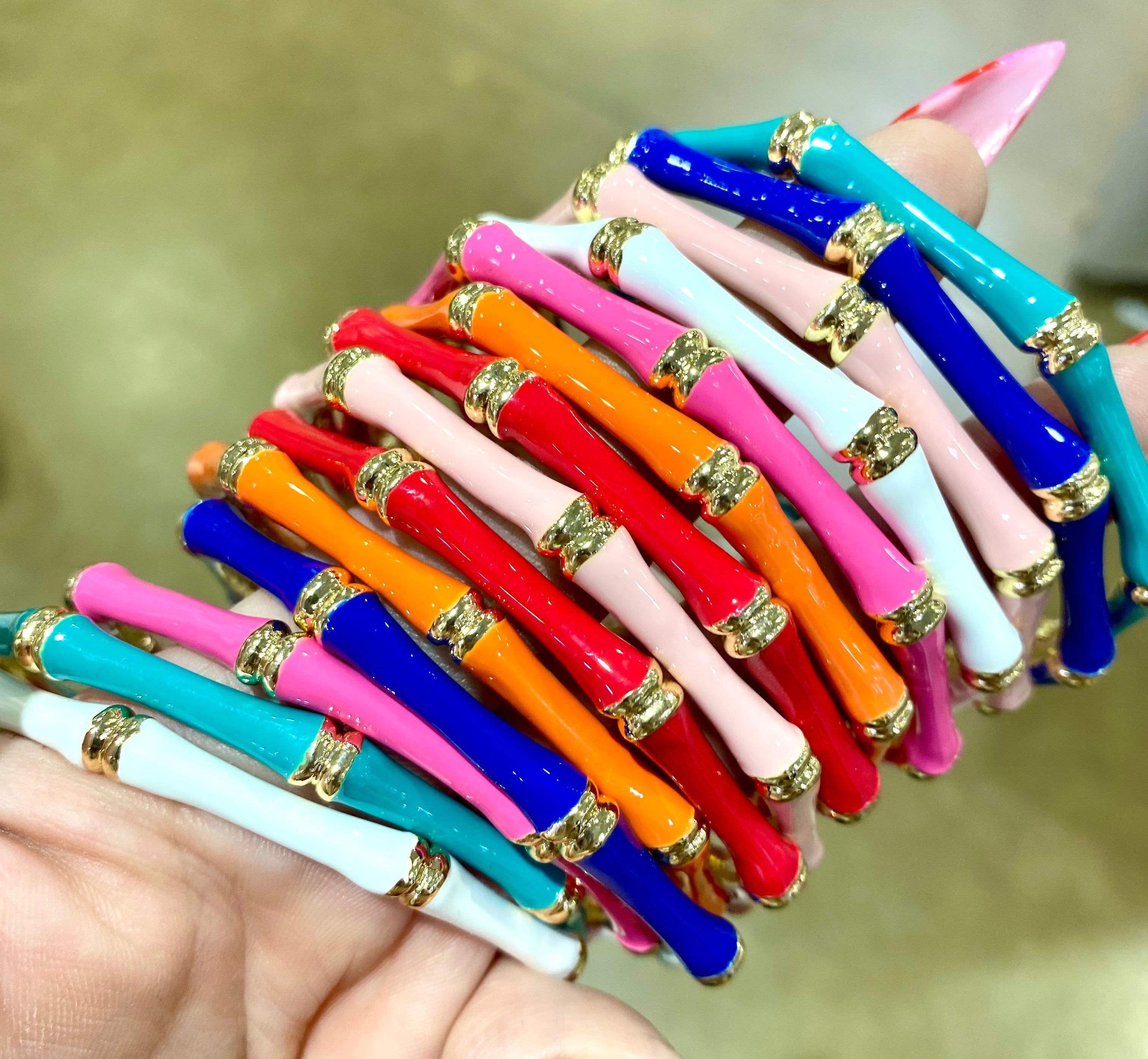Bright Enamel Bangle Bracelet — Accents Boutique, Marble Falls TX