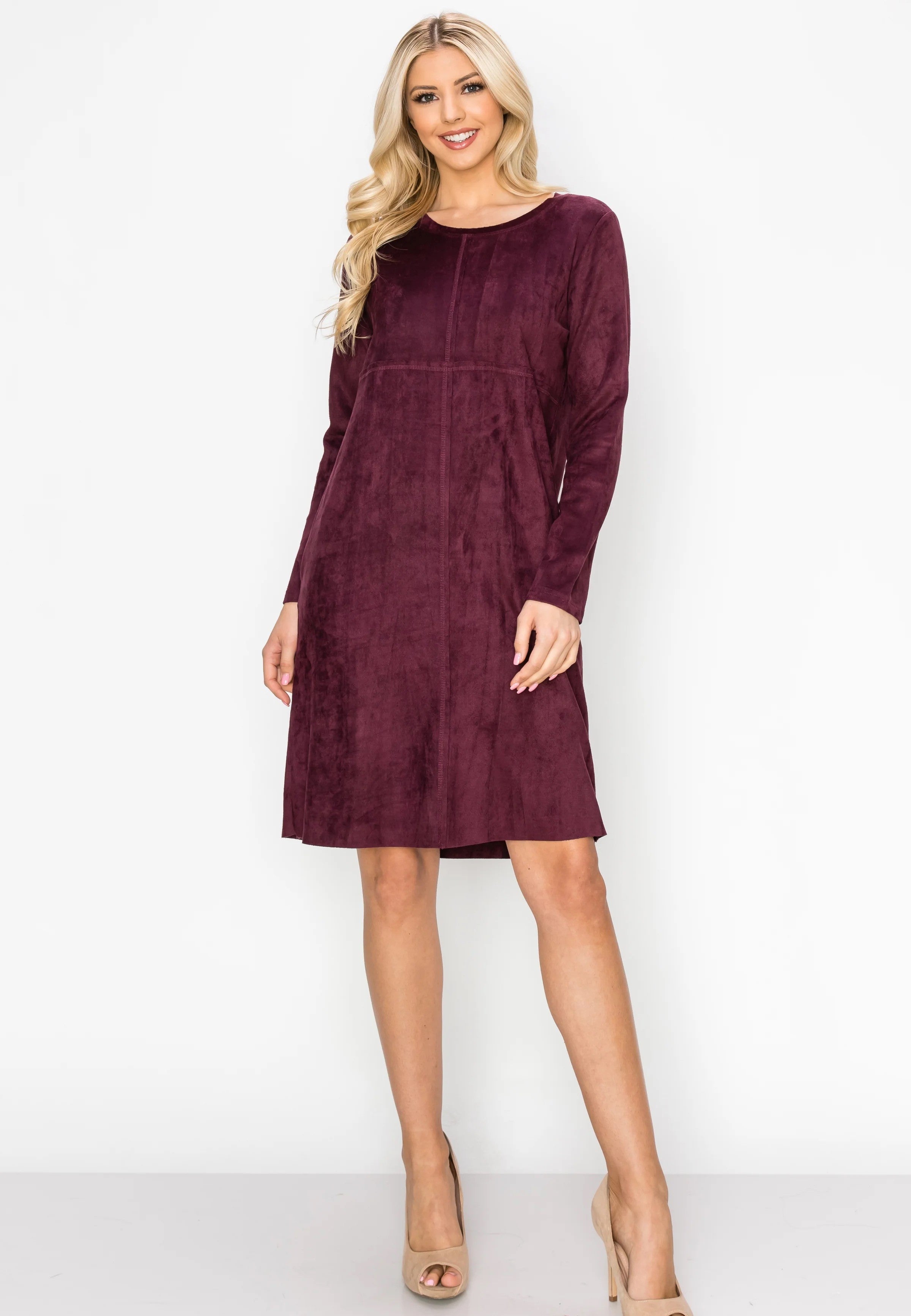 Aurora Suede Mulberry Dress