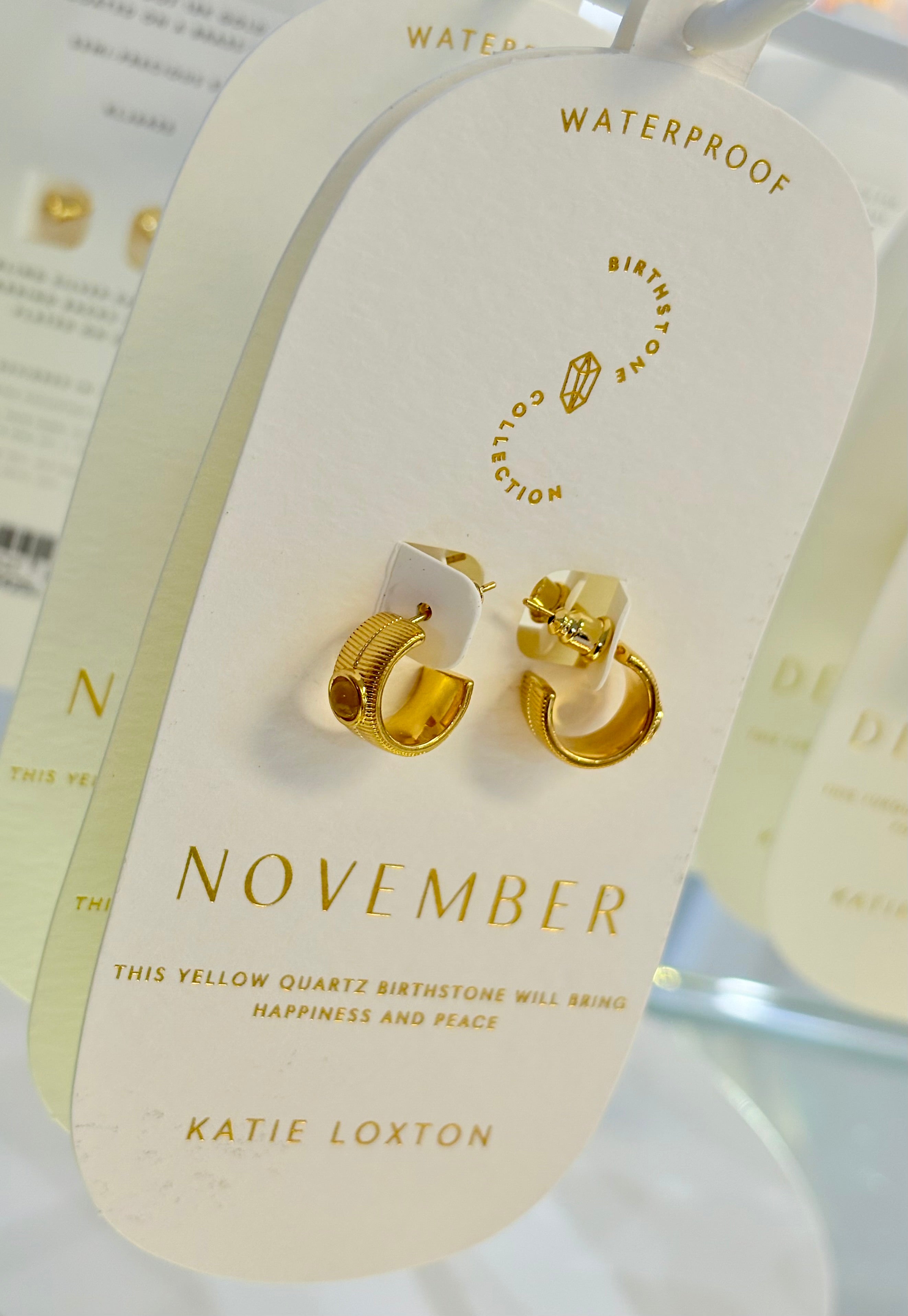 Katie Loxton Waterproof Birthstone Earrings - November