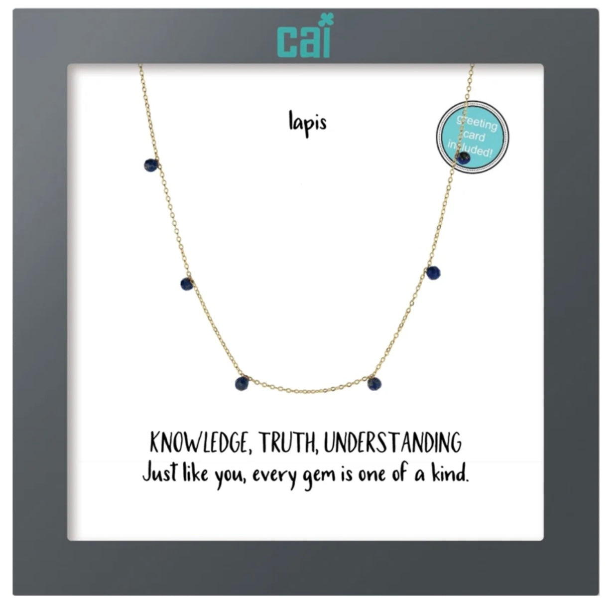 Celestial Gemstone Necklace - Gold Lapis — Accents Boutique, Marble Falls TX