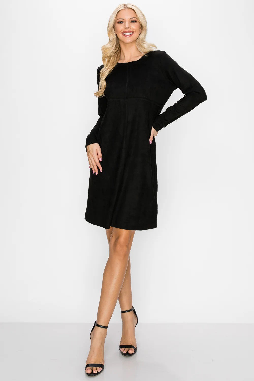 Aurora Suede Black Dress