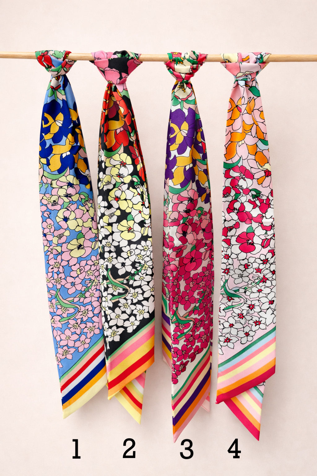 Spring Floral Twilly Scarf Assortment