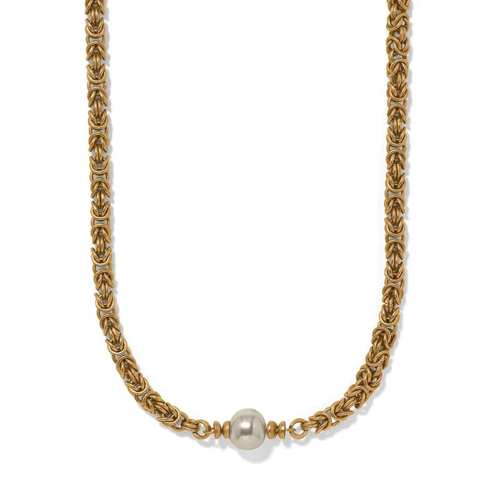 Brighton Trust Your Journey Pearl Chain Short Necklace