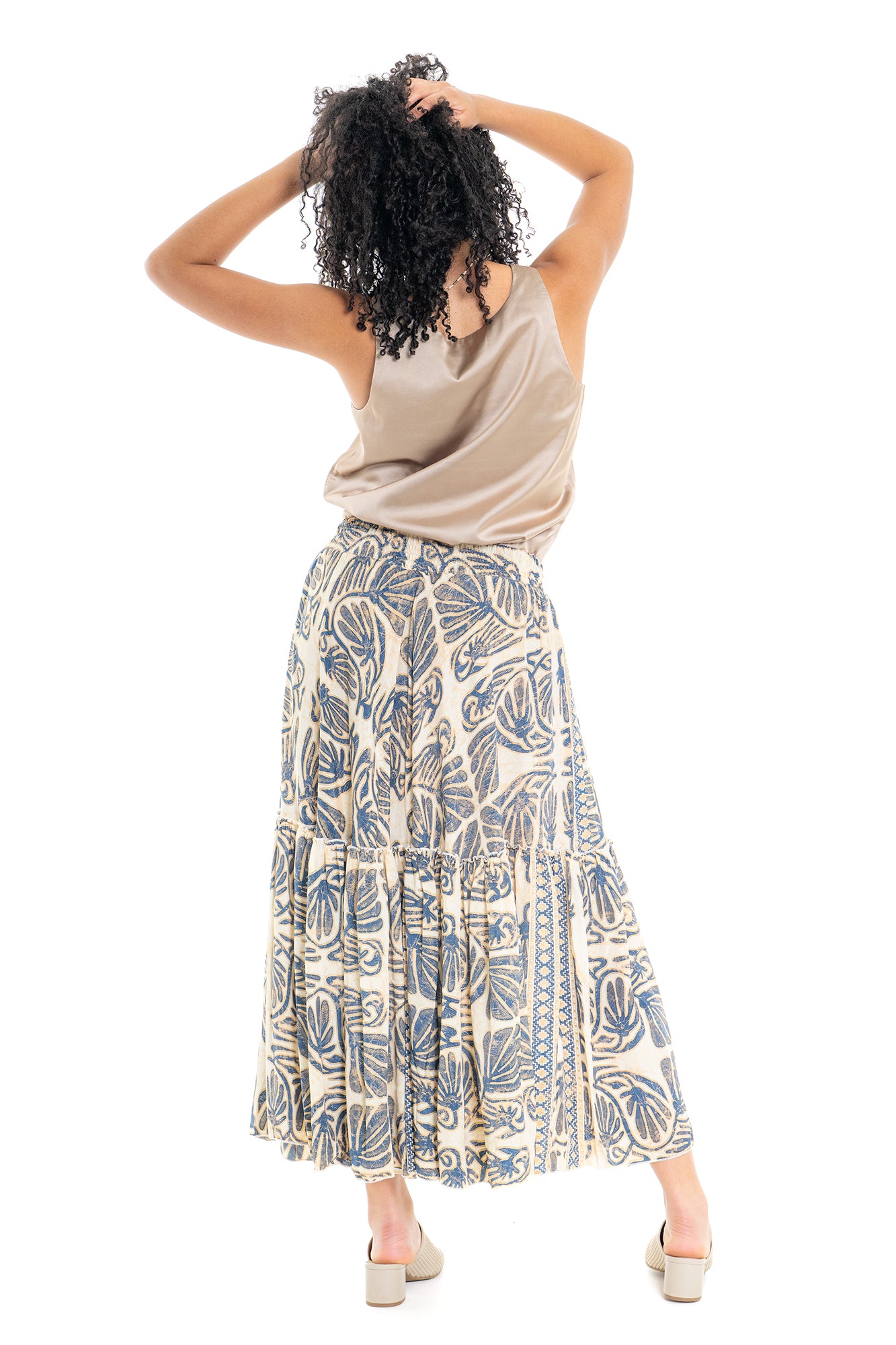 Cienna Lapis Frill Maxi Skirt