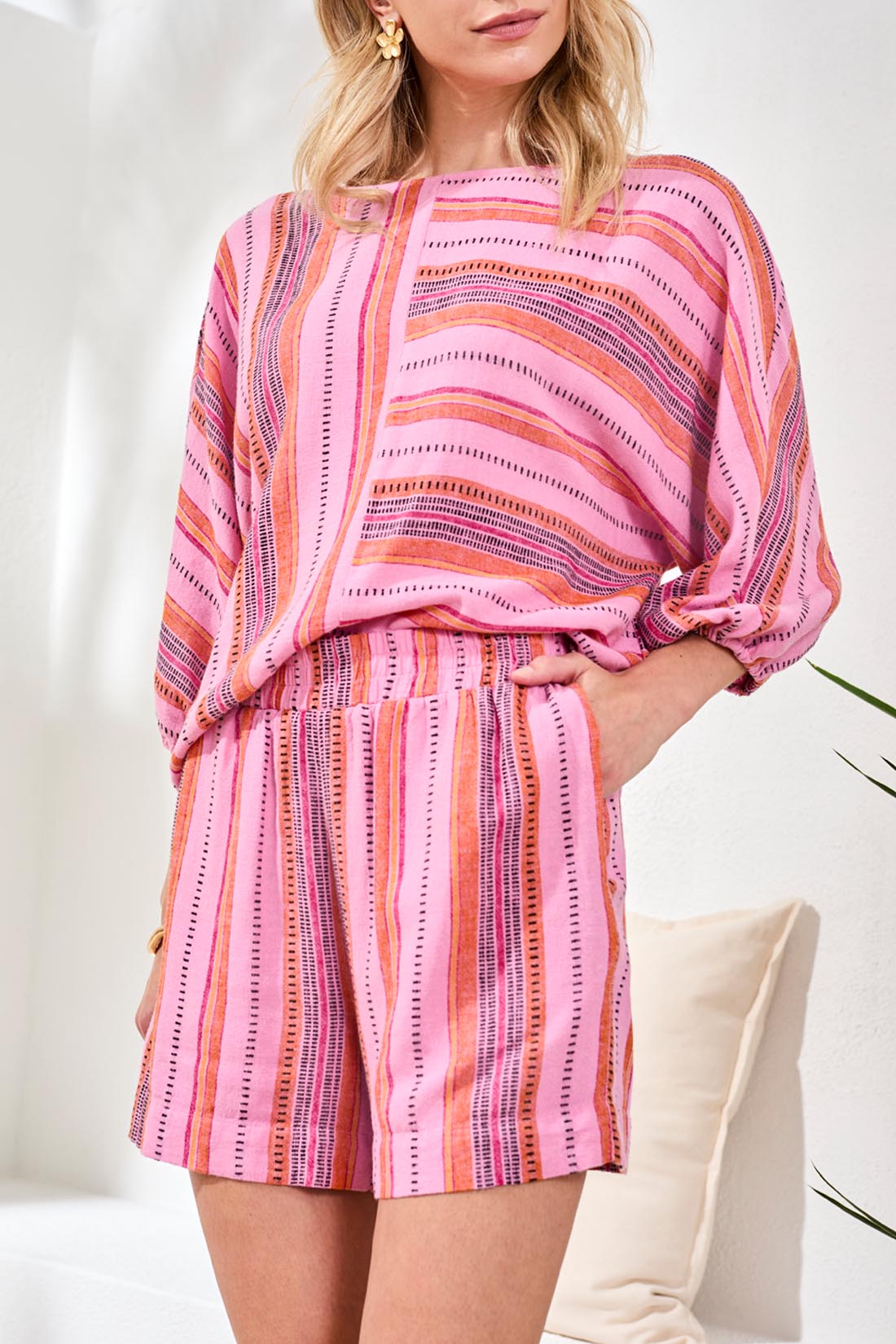 Tribal Pull-on Short w/Elastic WB - RoseSilk